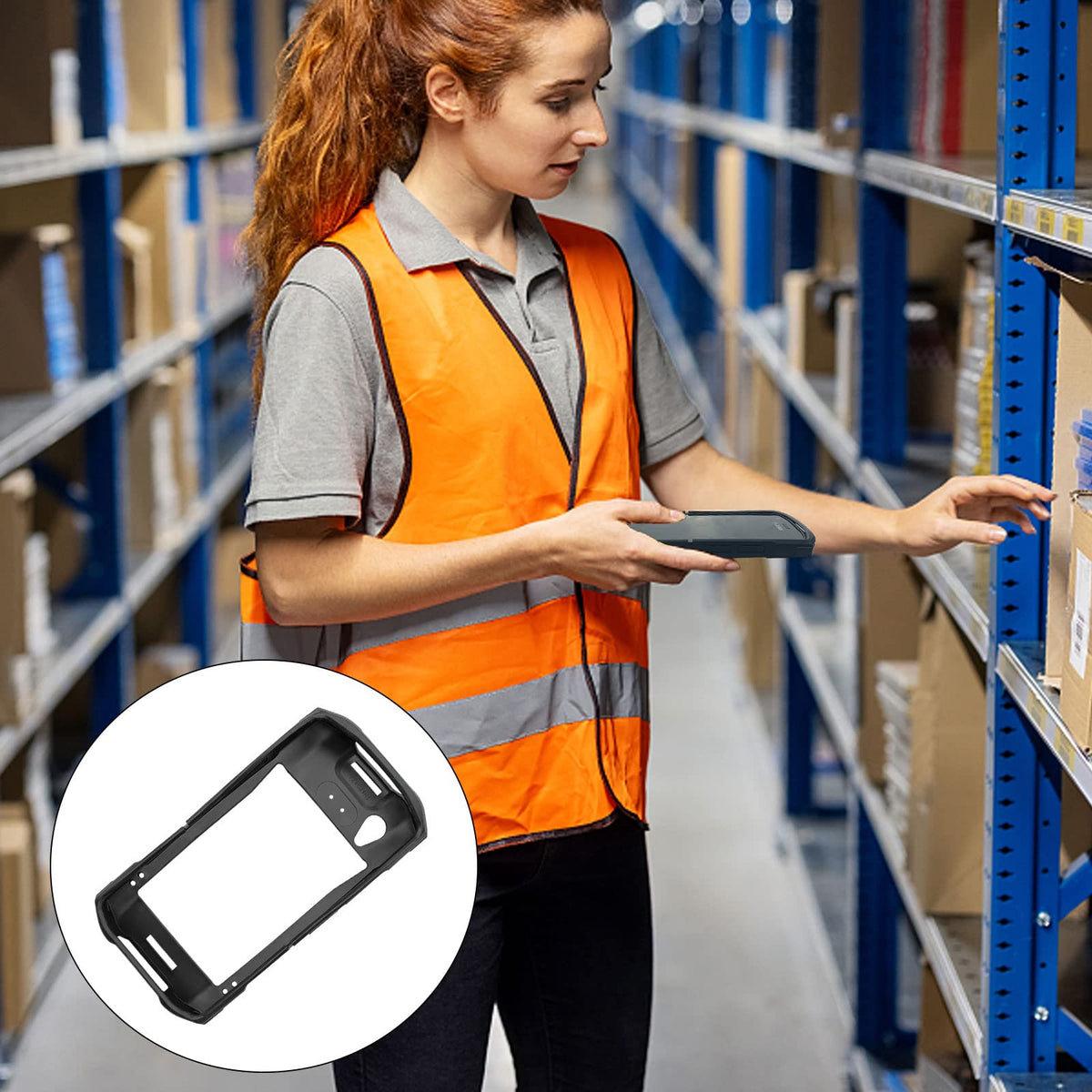 Funda Protectora Zebra Negra Ajuste Preciso para Escáner de Código de Barras
