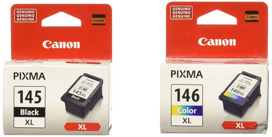 Canon Cartucho de Tinta PIXMA CL-146 XL de Color + Cartucho de Tinta PIXMA PG-145 XL Negro