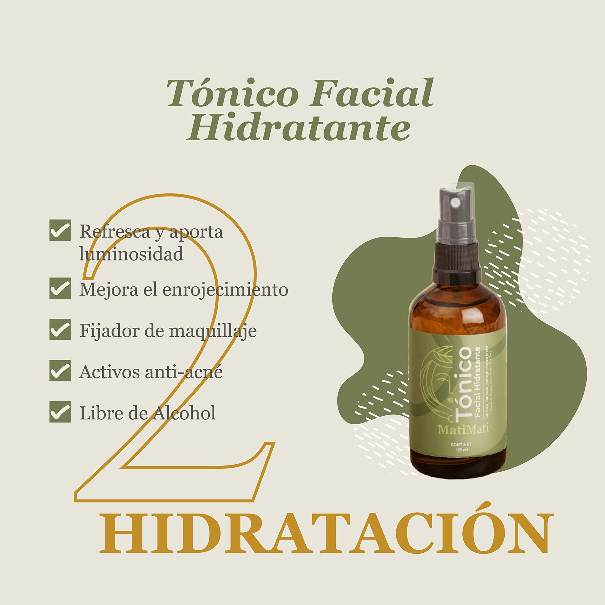 Kit Facial Piel Seca MatiMati-Antiedad, Rutina facial 1 pieza
