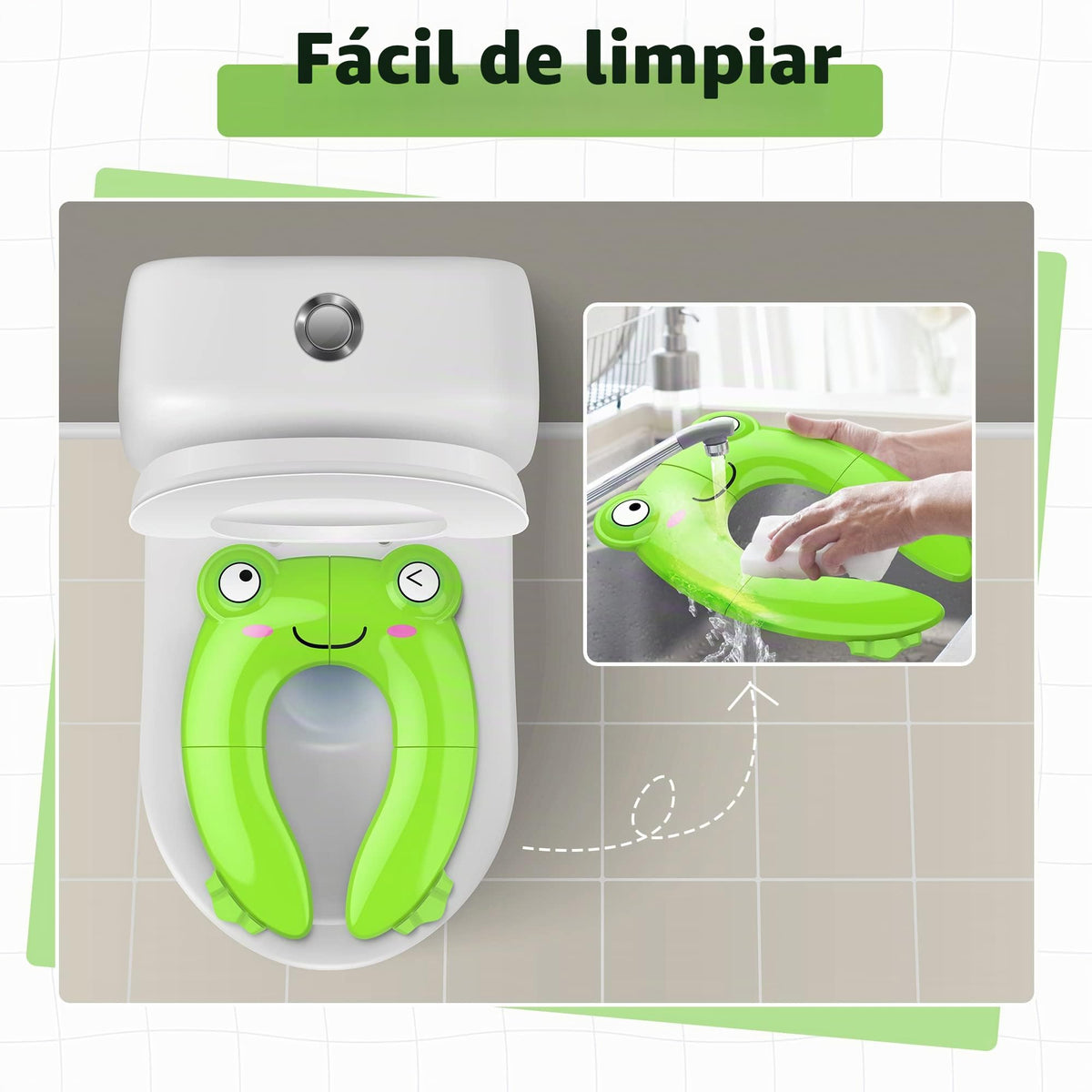 Portable Potty Seat for Toddler Travel - Foldable Non-Slip Potty Training Toilet Seat Cover for Boys/Girls, Baby/Kids with Drawstring Bag