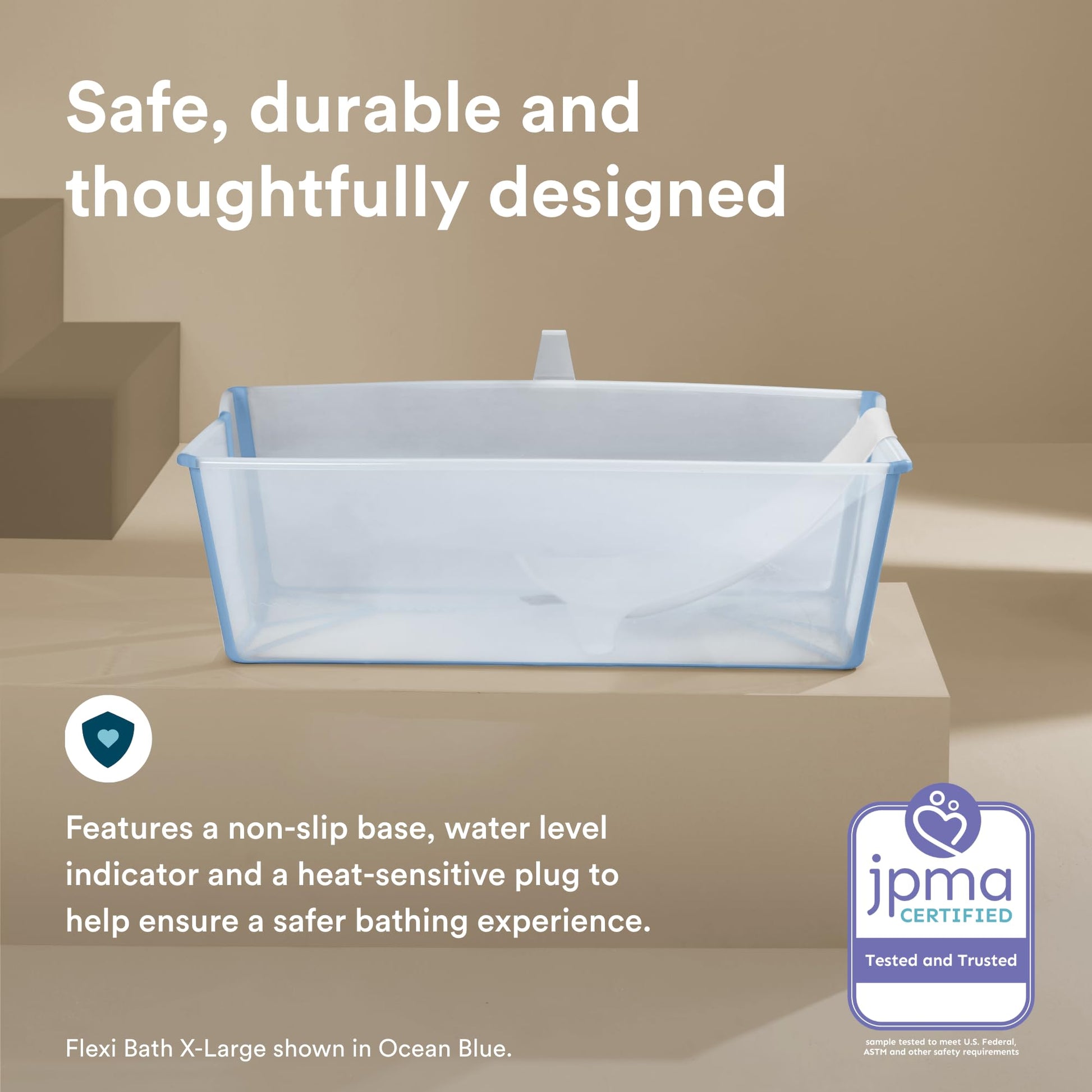Paquete XL Tina de Baño Stokke Flexi Bath Blanco Ligera y Plegable para Bebés