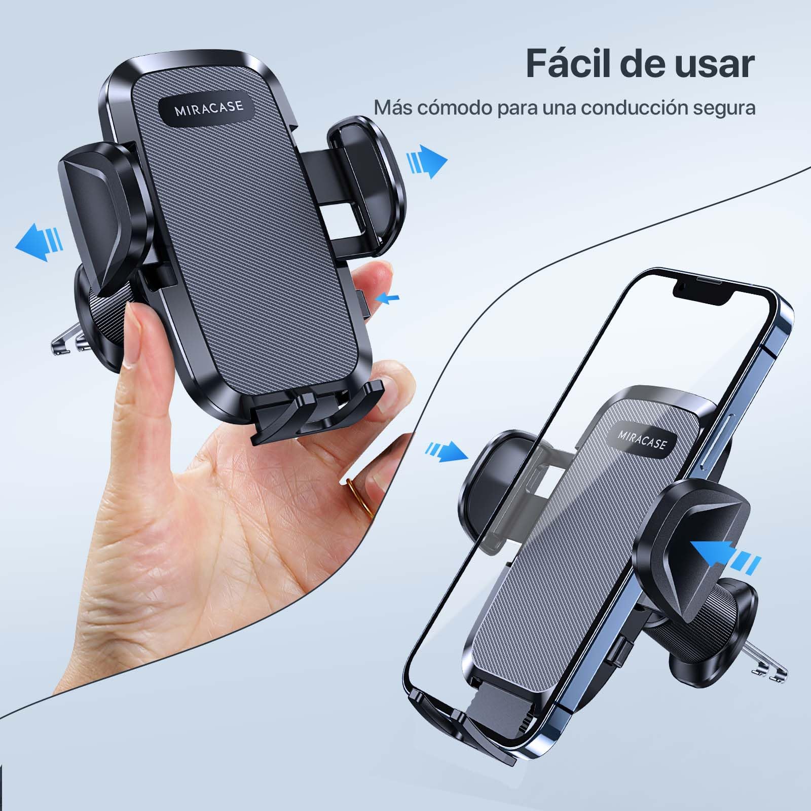 Soporte Celular Miracase Nuevo 2025 Negro Estable y Ajustable para Automóvil