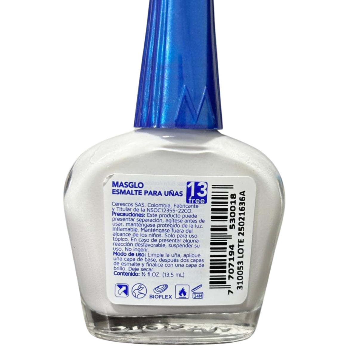 MASGLO Tradicional - Juego de 4 esmaltes de uñas 13 libres de mezcla limpia, hasta 7 días de uso, alta cobertura y acabado brillante, (0.5 onzas cada uno)