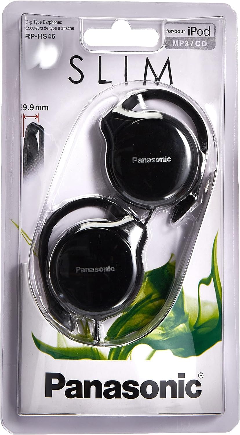 Panasonic RP-HS46E-K Negro Circumaural Audífono - Audífonos (Circumaural, 20 - 20000 Hz, 108 Db, 32 Ohmio, 3 cm, Neodimio)