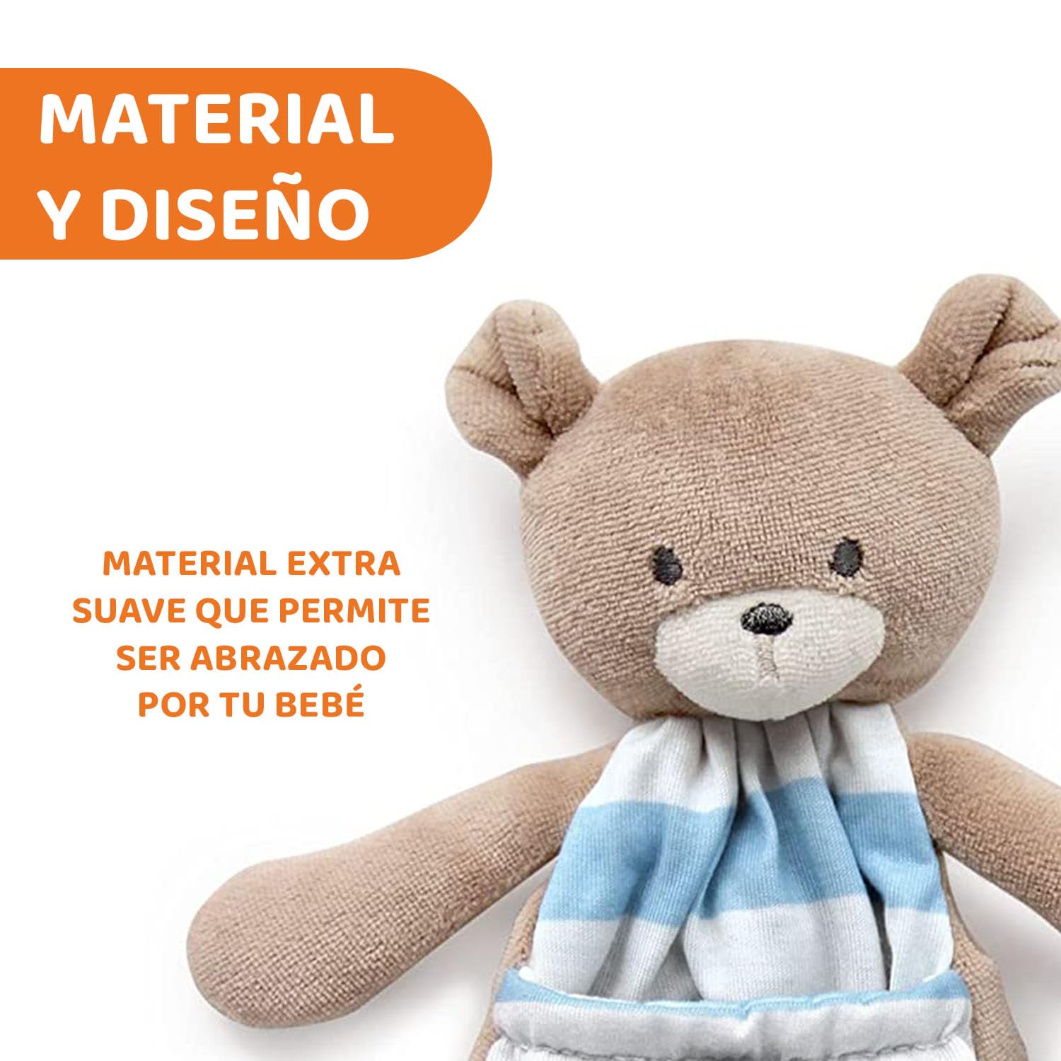 CHICCO, Porta Chupón Pocket Friend, Color Azul