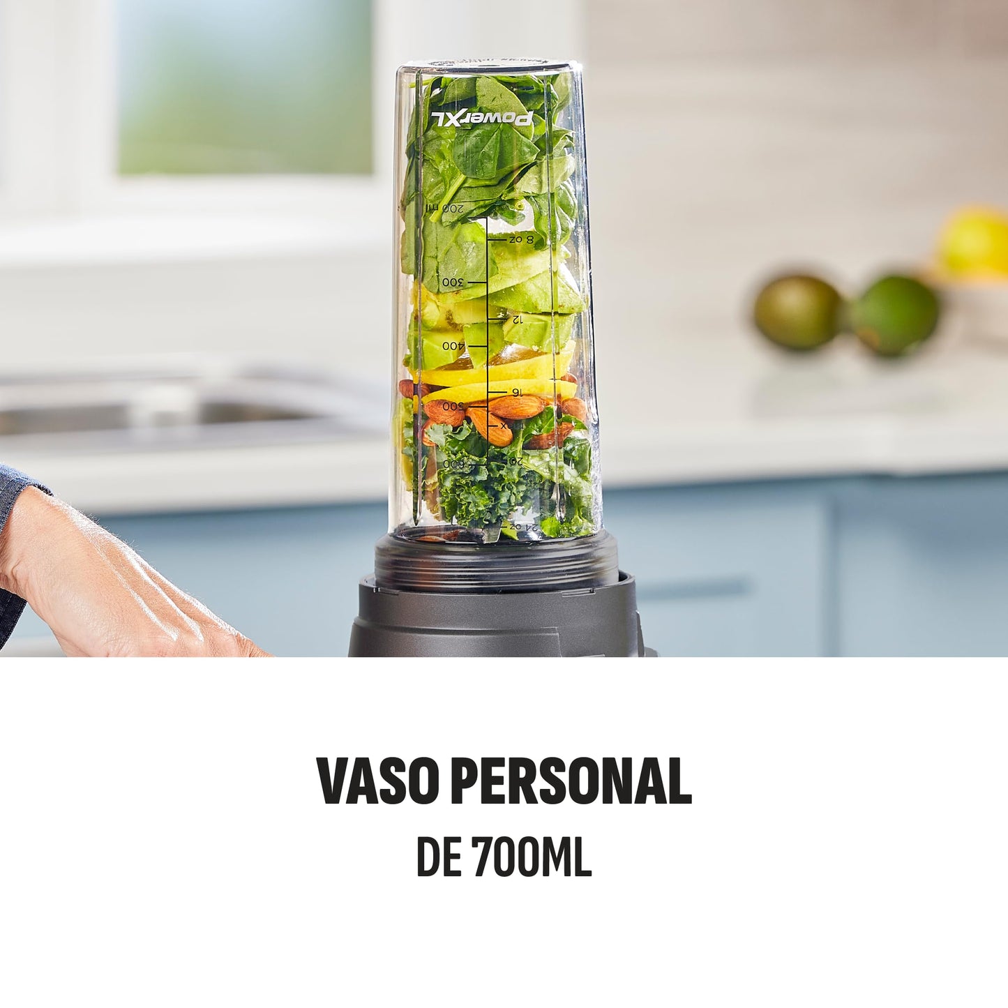 Licuadora y Procesador de Alimentos Power XL Sensimax en Negro con Tecnología Sensitiva y 5 Funciones Sensitivas, Jarra de Tritán 2 L, 1500 W
