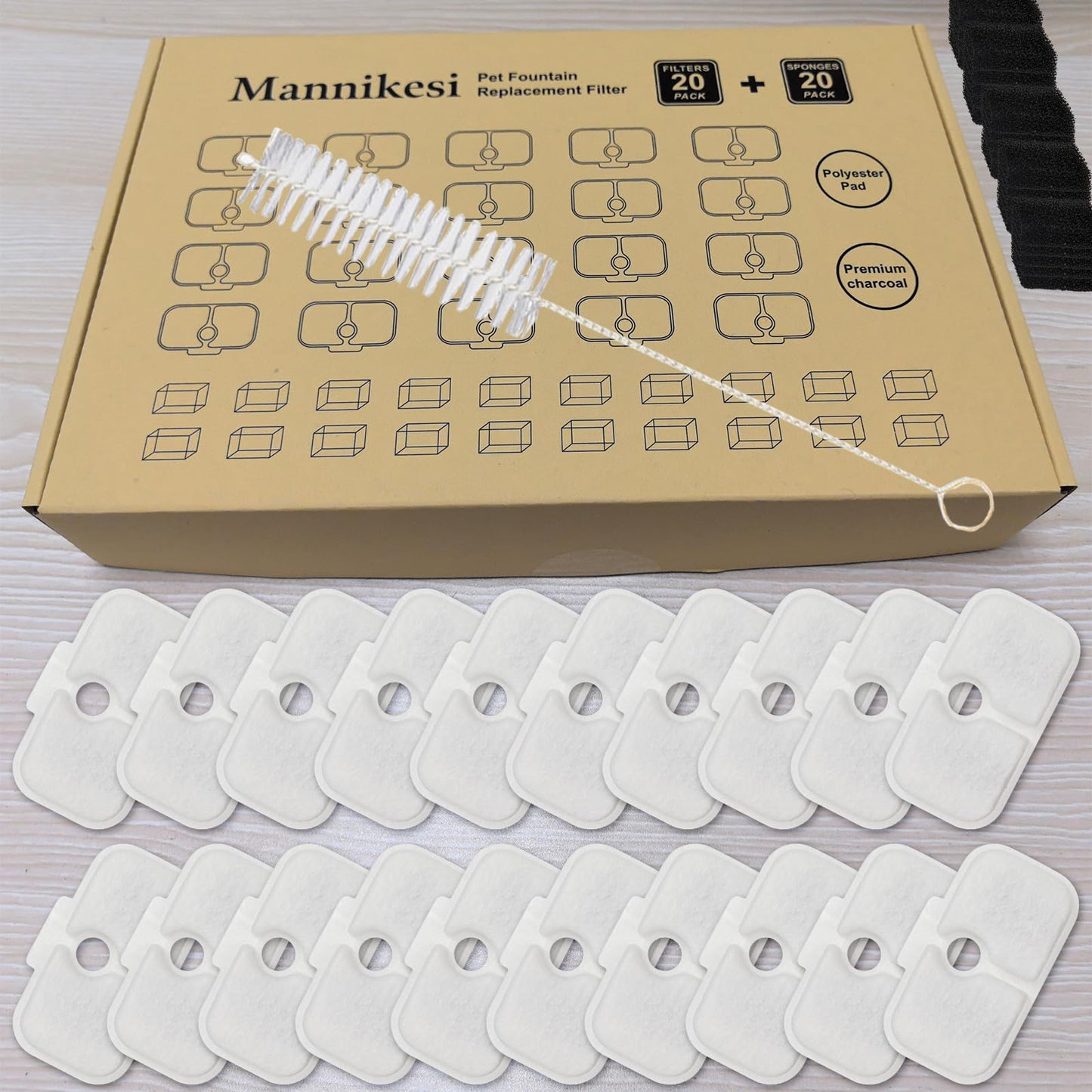 Filtros de Fuente de Agua PETLIBRO Blanca Compatibles para Mascotas 40 Unidades