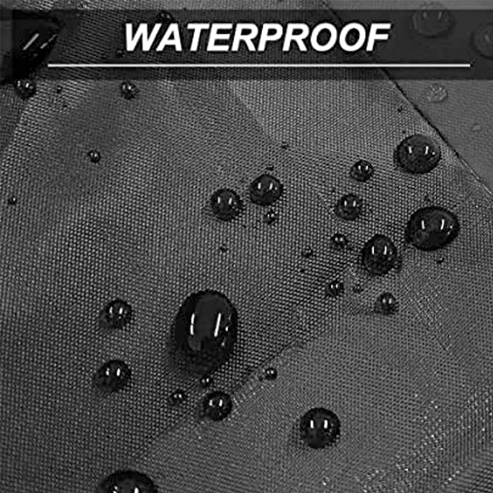 Jiula Cubierta Impermeable para Motocicletas 210D 2XL - Funda para Moto Protectora a Prueba de UV Lluvia Polvo Viento Nieve Excremento de Pájaro al Aire Libre (245 * 125 * 105 cm, Negro)