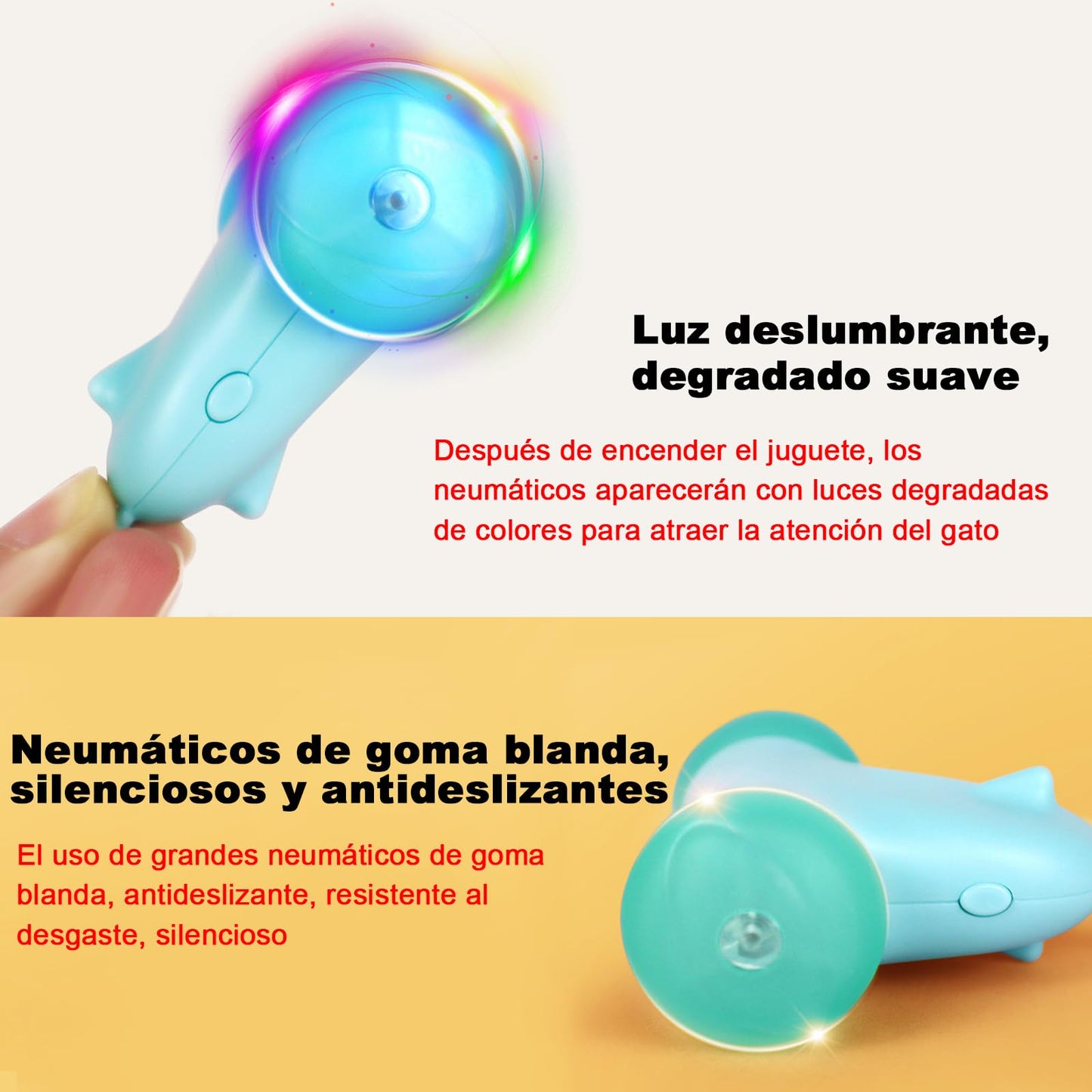 Juguetes Interactivos Ratón para Gatos en Interiores,Juguete Automático de Ratones para Gatos con Luces LED Intermitentes,USB Recargable Inteligente Ratones Juguetes con campanas, plumas y cintas