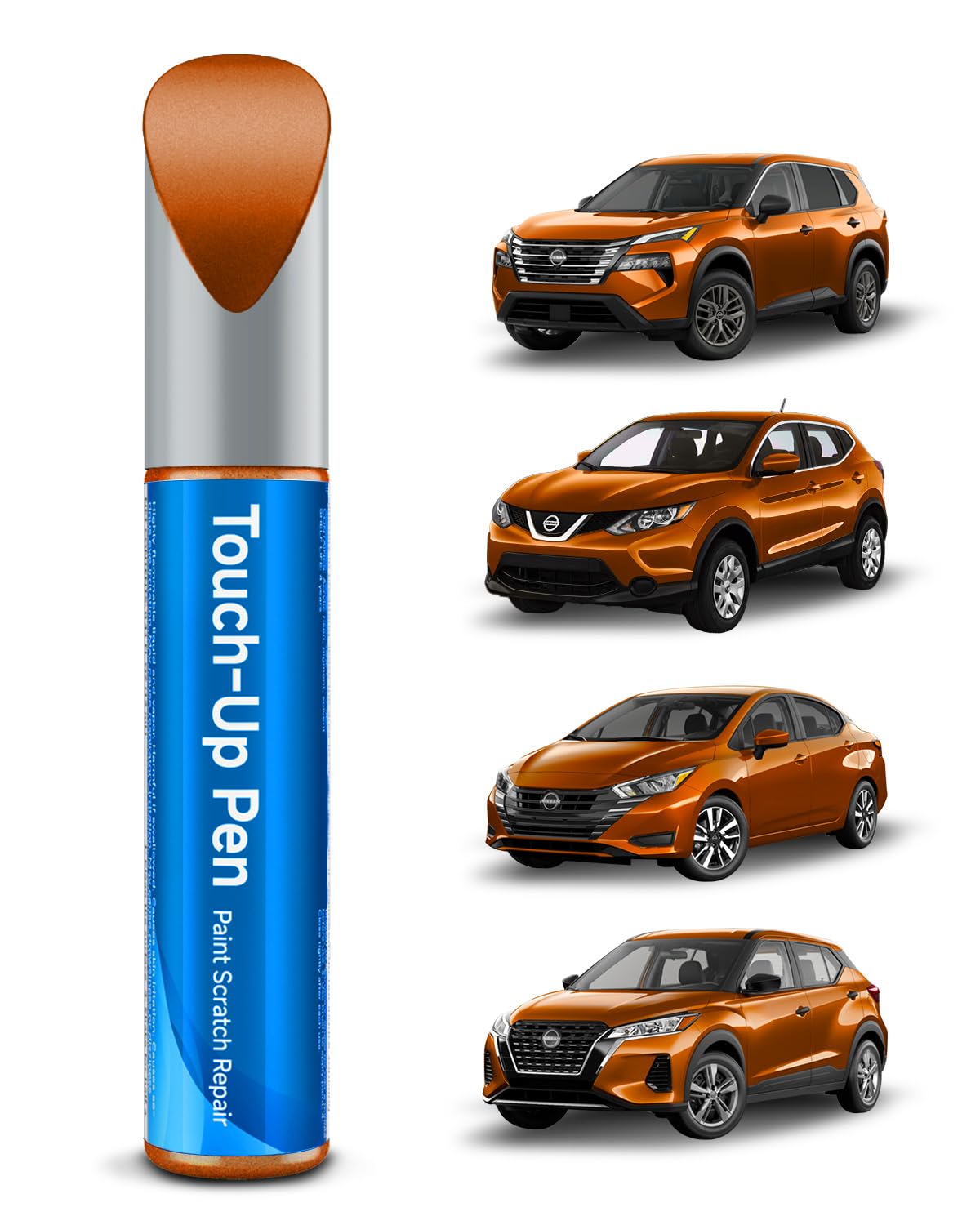 EBB Monarch - Pintura para retocar metálica naranja compatible con Nissan Exact Match - Reparación de arañazos de coche