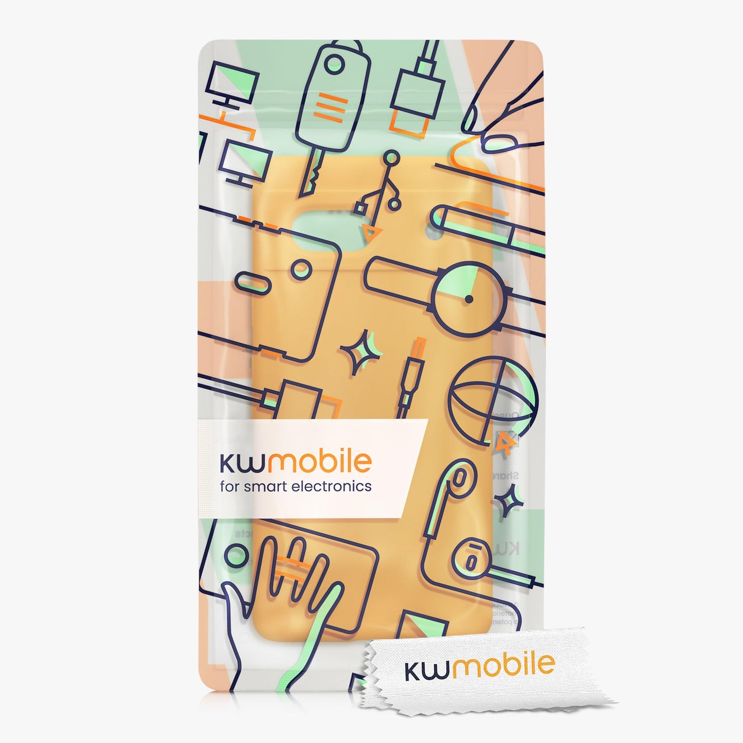 kwmobile Carcasa Compatible con Google Pixel 7a Funda - Case TPU y Silicona antigolpes - Apto Carga inalámbrica - Mango