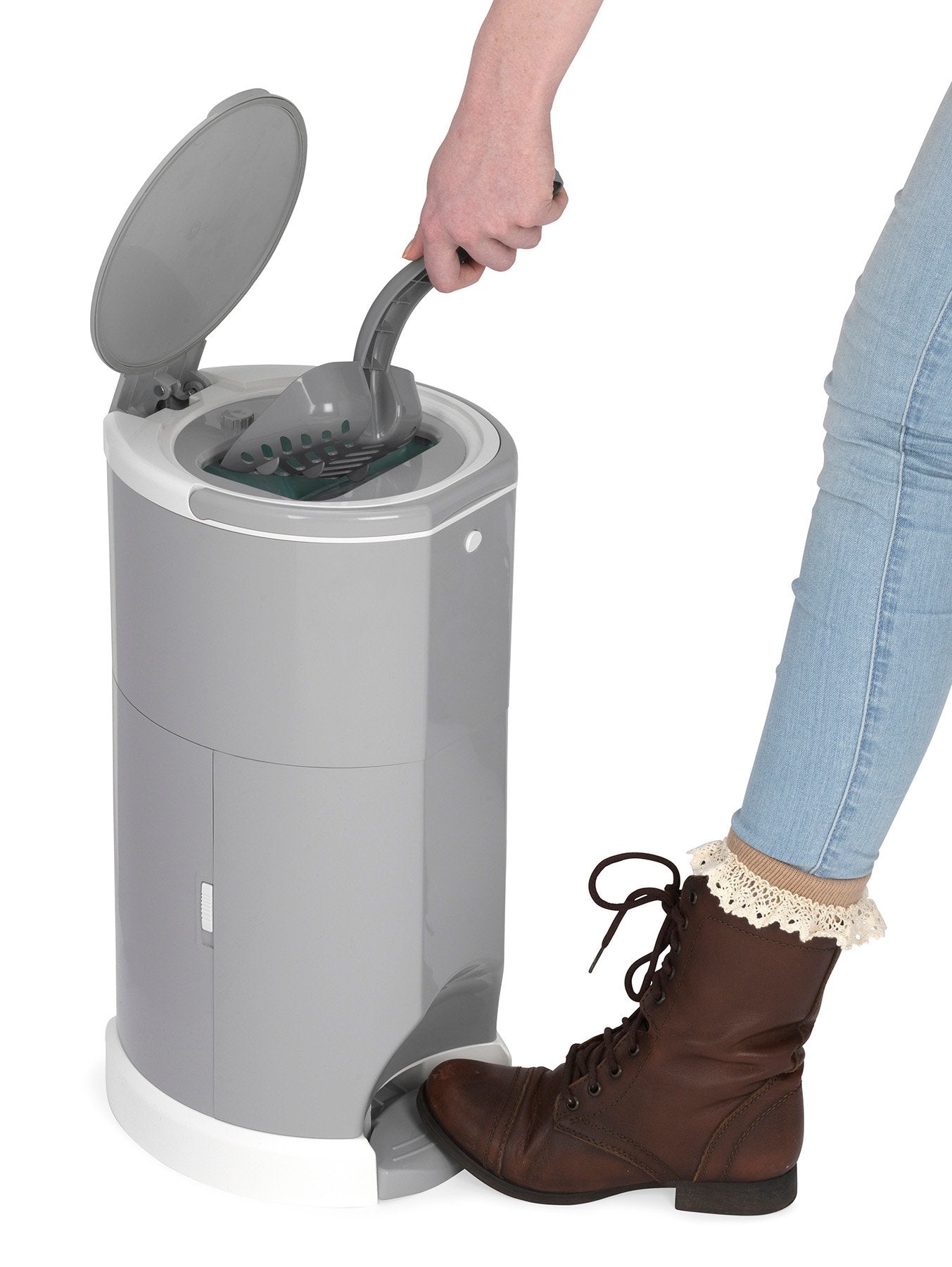 Litter Champ Premium Odor-Free Cat Litter Disposal System, Gray