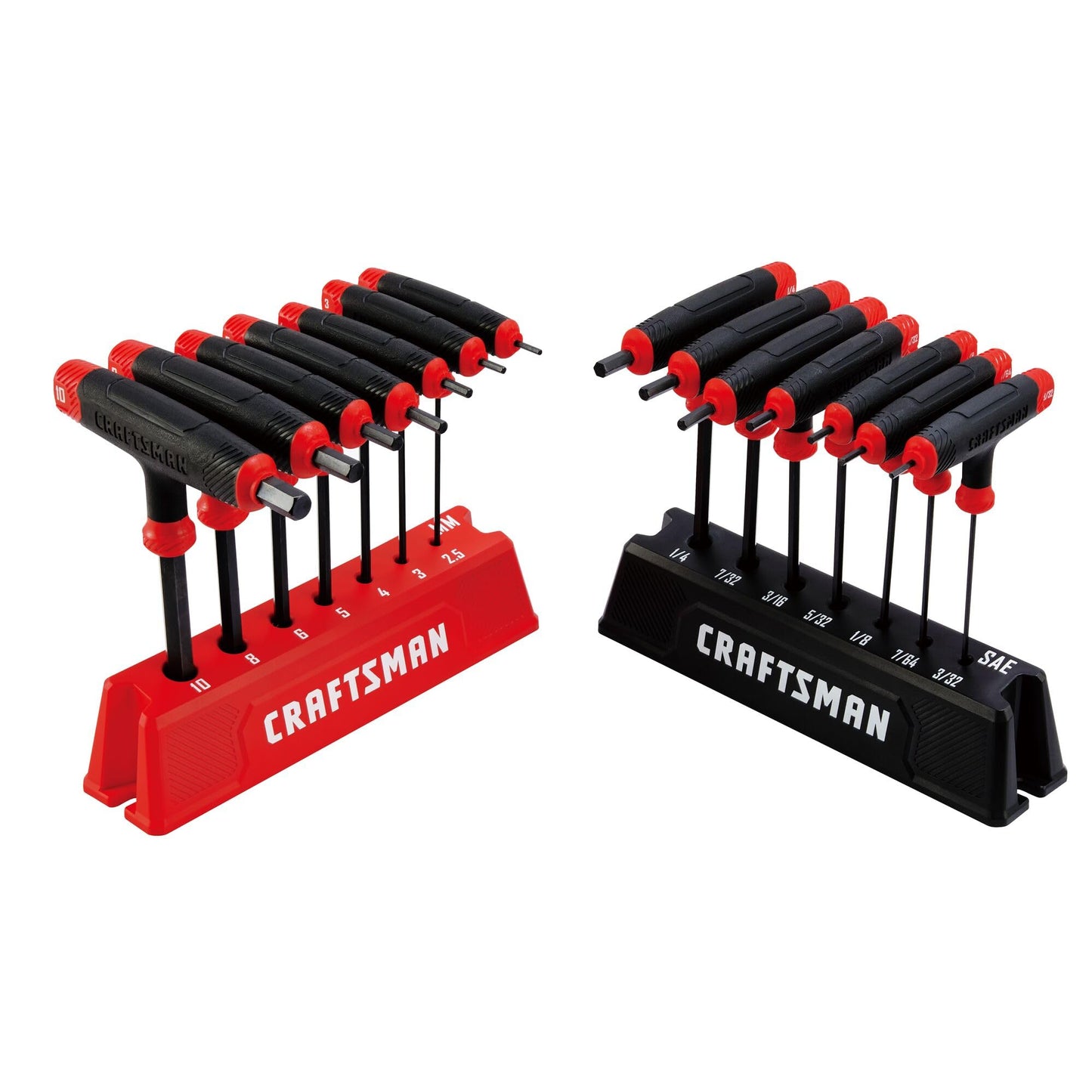 CRAFTSMAN - Juego de llaves Allen con mango en T, llaves hexagonales, SAE y MM, 14 piezas (CMHT26001-2)
