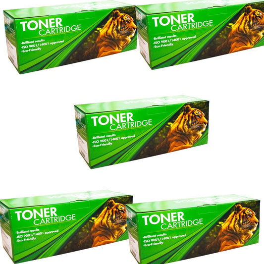 EL TIGRE Toner GENERICO para Brother Tn1060, TN 1060, Compatible Nuevo, Calidad ISO 9001, 5 Piezas