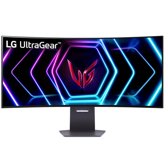 LG Monitor 39GS95QE-B Ultragear OLED Curvo R800 (3440 x 1440) 39" Refresh Rate 240 Hz, Tiempo de Respuesta de 0.03 ms (GTG), Contrast Ratio de 1500000:1
