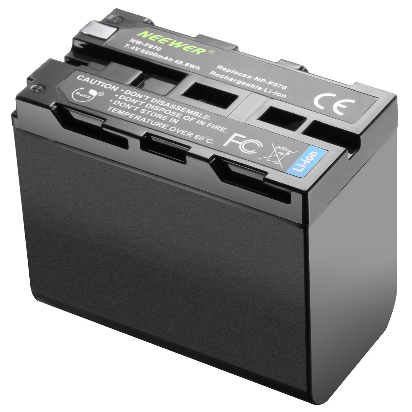 Batería Li-ion Neewer 6600mAh de Reemplazo para Sony NP-F970 NP-F960 NP-F975 NP-F570 NP-F750 NP-F770 LED de Video y Monitor