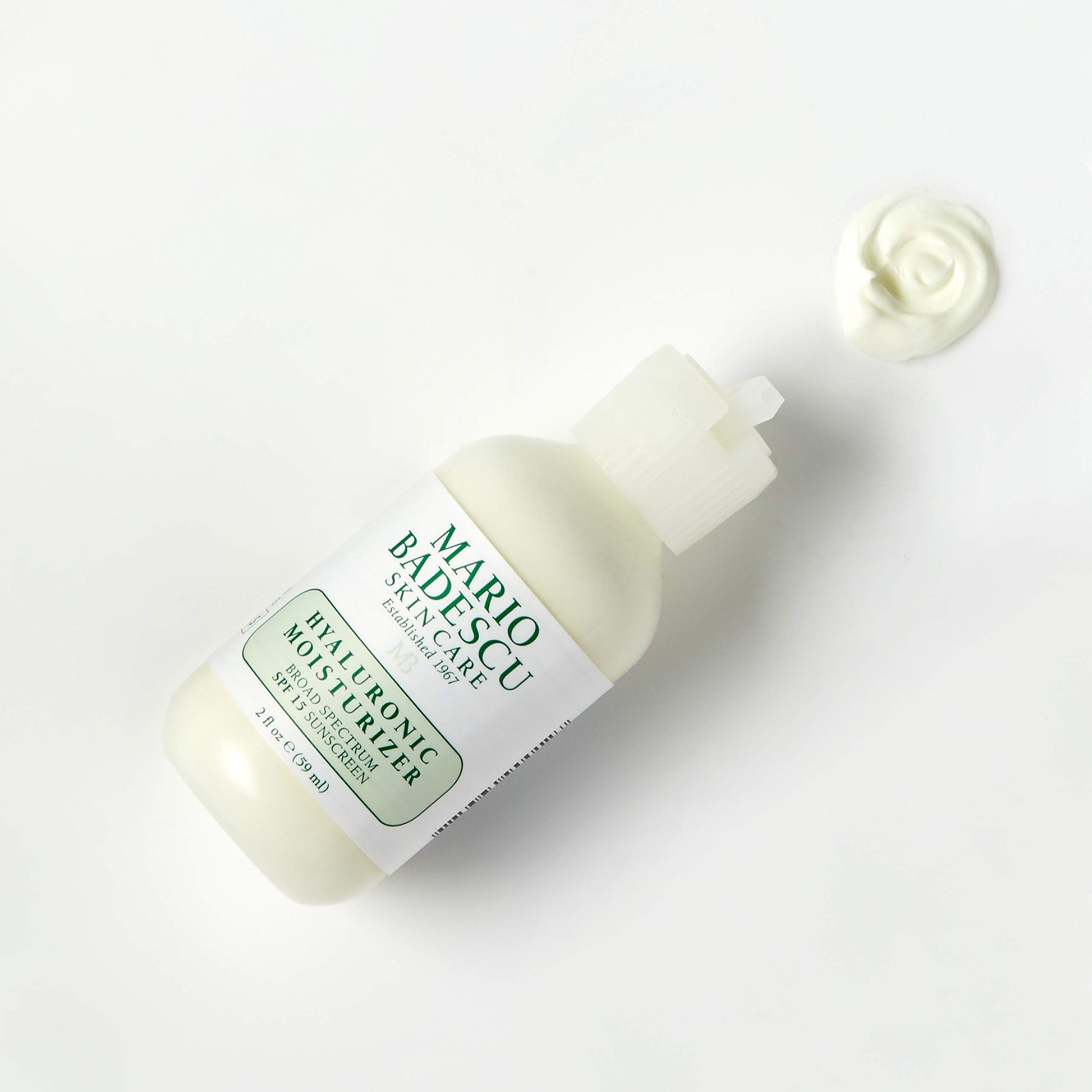 Mario Badescu Hidratante facial hialurónico para mujeres y hombres con SPF 15, hidratante facial ideal para piel mixta, seca o sensible, crema facial hidratante con aceite de semillas de sésamo, 59 ml