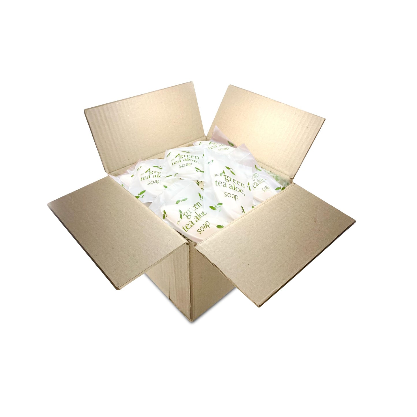 Green Tea Aloe Jabón de Hoja con Aroma Herbal, 30 g, Amenidades Hoteleras, 120 Unidades