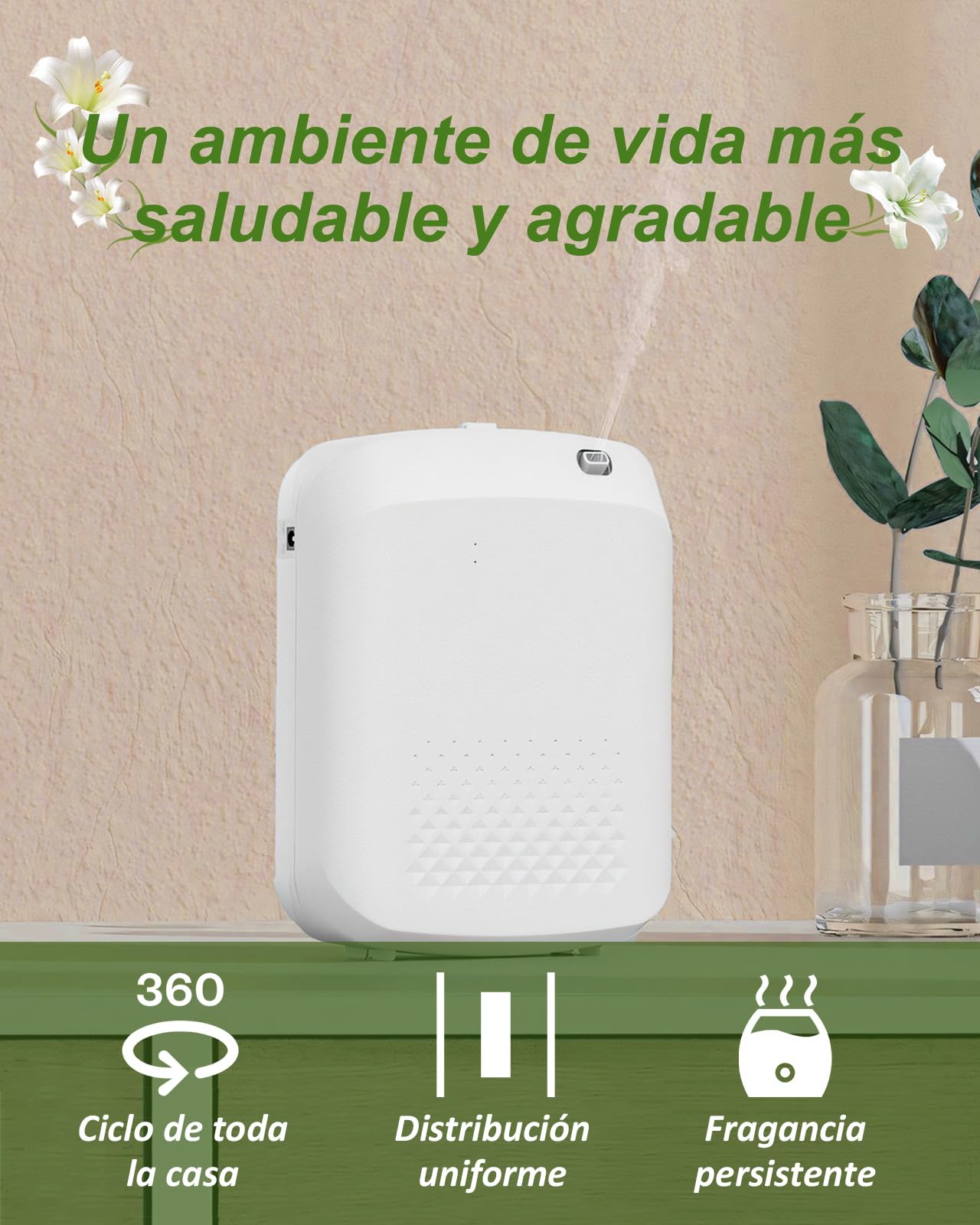 Máquina de Fragancia Bluetooth Inteligente de 400 Ml, Difusor de Aceite Esencial de Atomización Inteligente, Difusor de Aceite Esencial de Eléctrico para Hotel