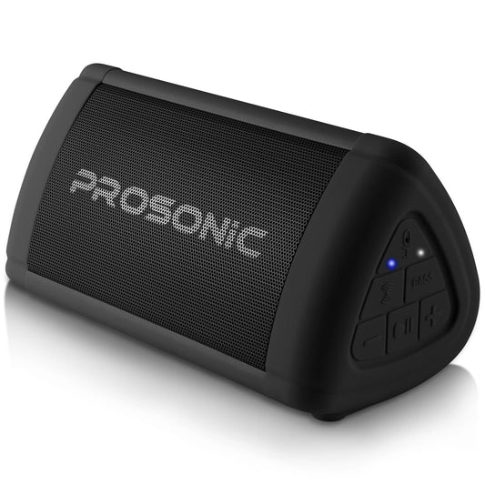 Altavoz Bluetooth Prosonic Negro con Sonido Estéreo de 10 W y Refuerzo de Graves para Interior y Exterior