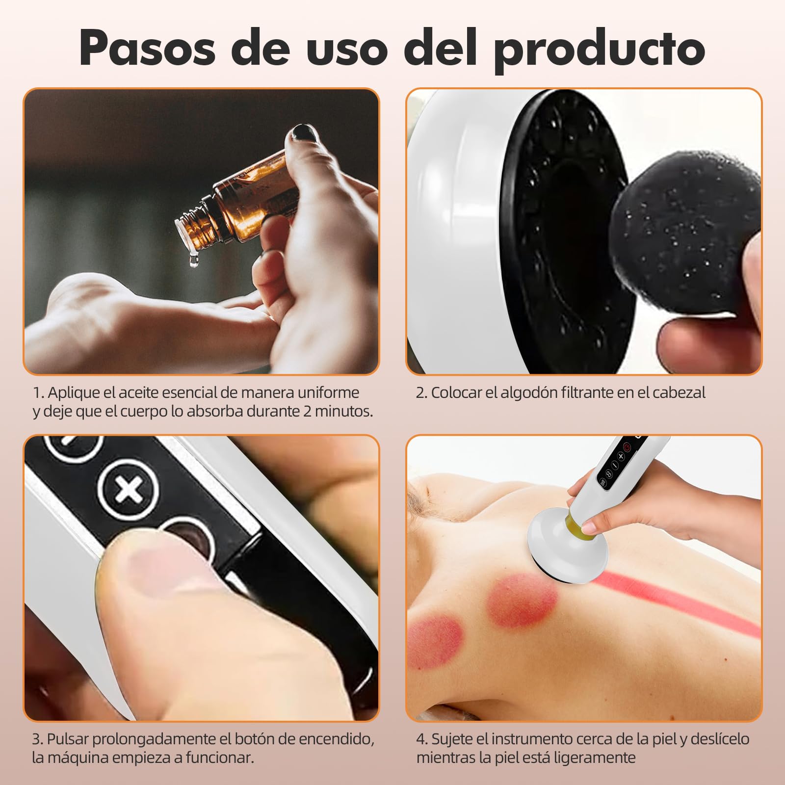 Masajeador AnticelulíTico,Masajeador Corporal Multifuncional,con Tablero Gua Sha,Herramienta de Masaje Eléctrico,12 Niveles con Calor, Eliminador De Celulitis para Abdomen,Brazo,Cintura,Pierna-Blanco