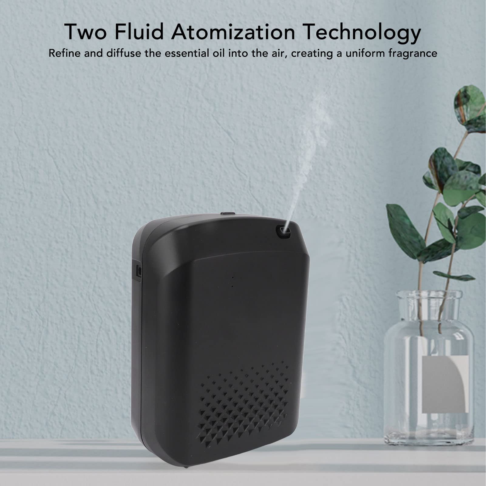 Máquina de Aire con Bluetooth, Aplicación Inteligente, Control Remoto, Difusores de Aceite Esencial sin Agua con Botella de 400 Ml, de Difusión de (Enchufe de EE.
