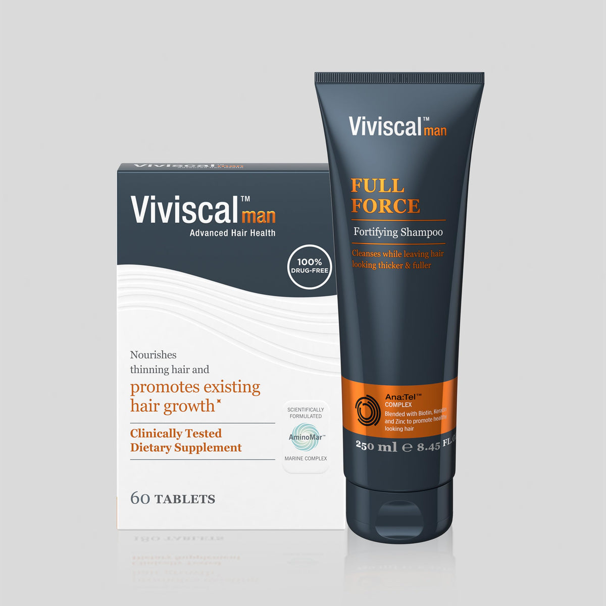 Suplementos para Crecimiento Capilar de Viviscal Hombre con Complejo de Colágeno Propietario, 60 Tabletas para Cabello Más Grueso y Abundante