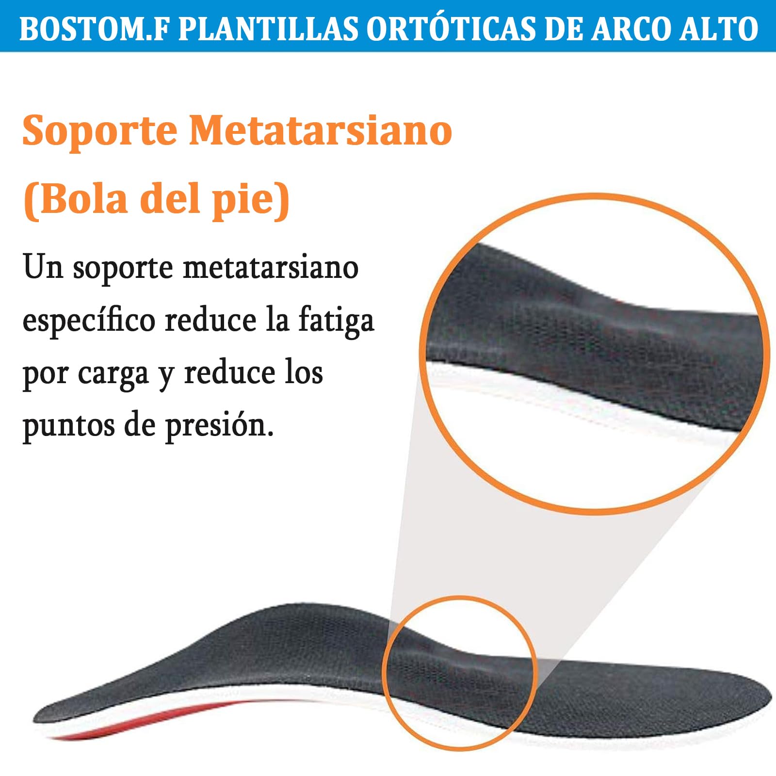 Plantilla Ortopédica de Soporte de Arco para Aliviar Dolor y Presión para Hombres y Mujeres