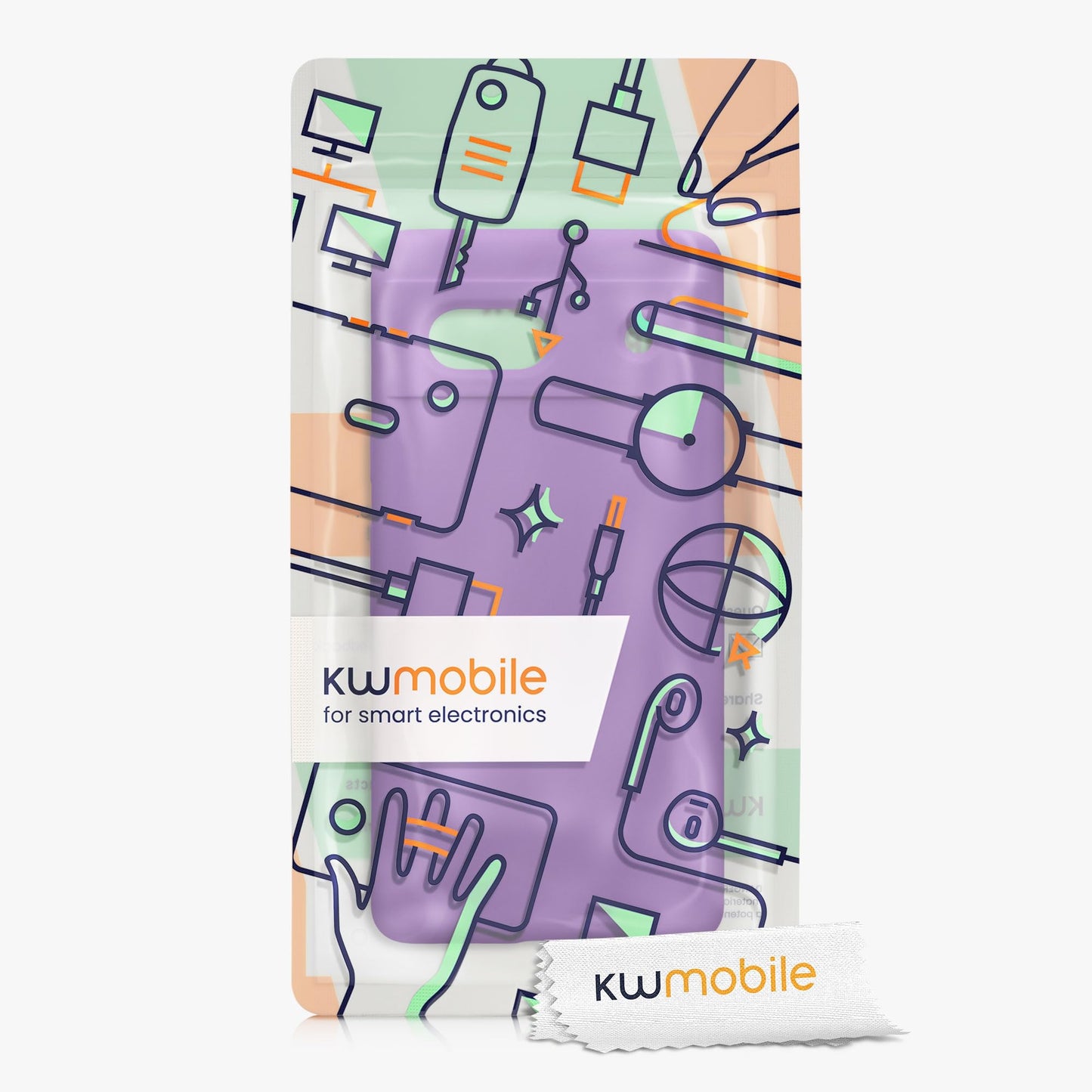 kwmobile Carcasa Compatible con Google Pixel 7a Funda - Case TPU y Silicona antigolpes - Apto Carga inalámbrica - Malva Claro