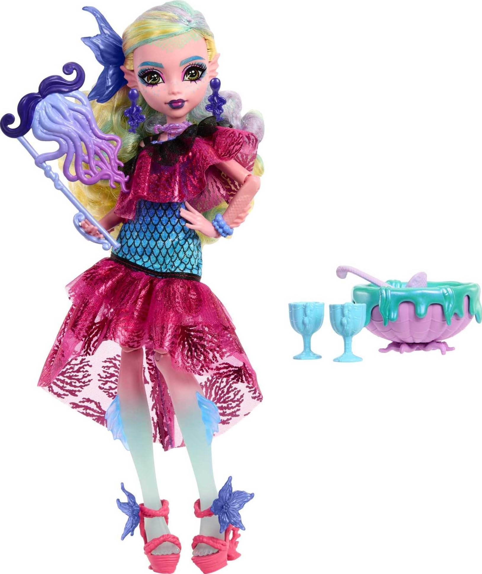 Muñeca Monster High Lagoona Fiesta Baile Monstruoso con Accesorios para Niñas