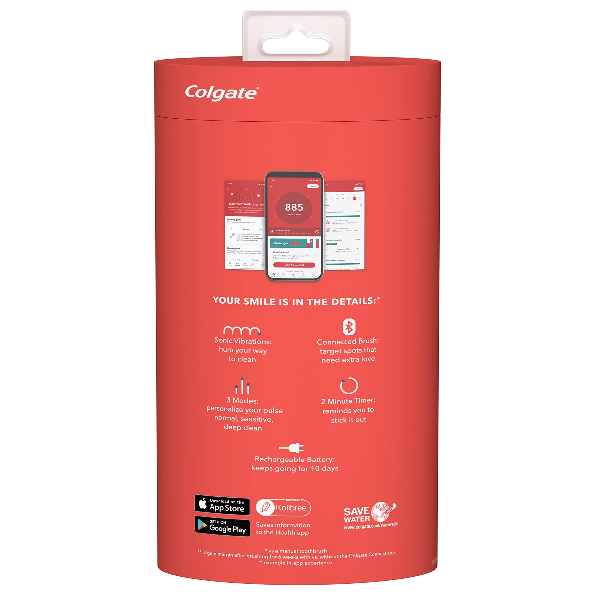 hum by Colgate Smart - Kit de cepillo para polvo de dientes eléctrico recargable, negro, unisex, para adultos