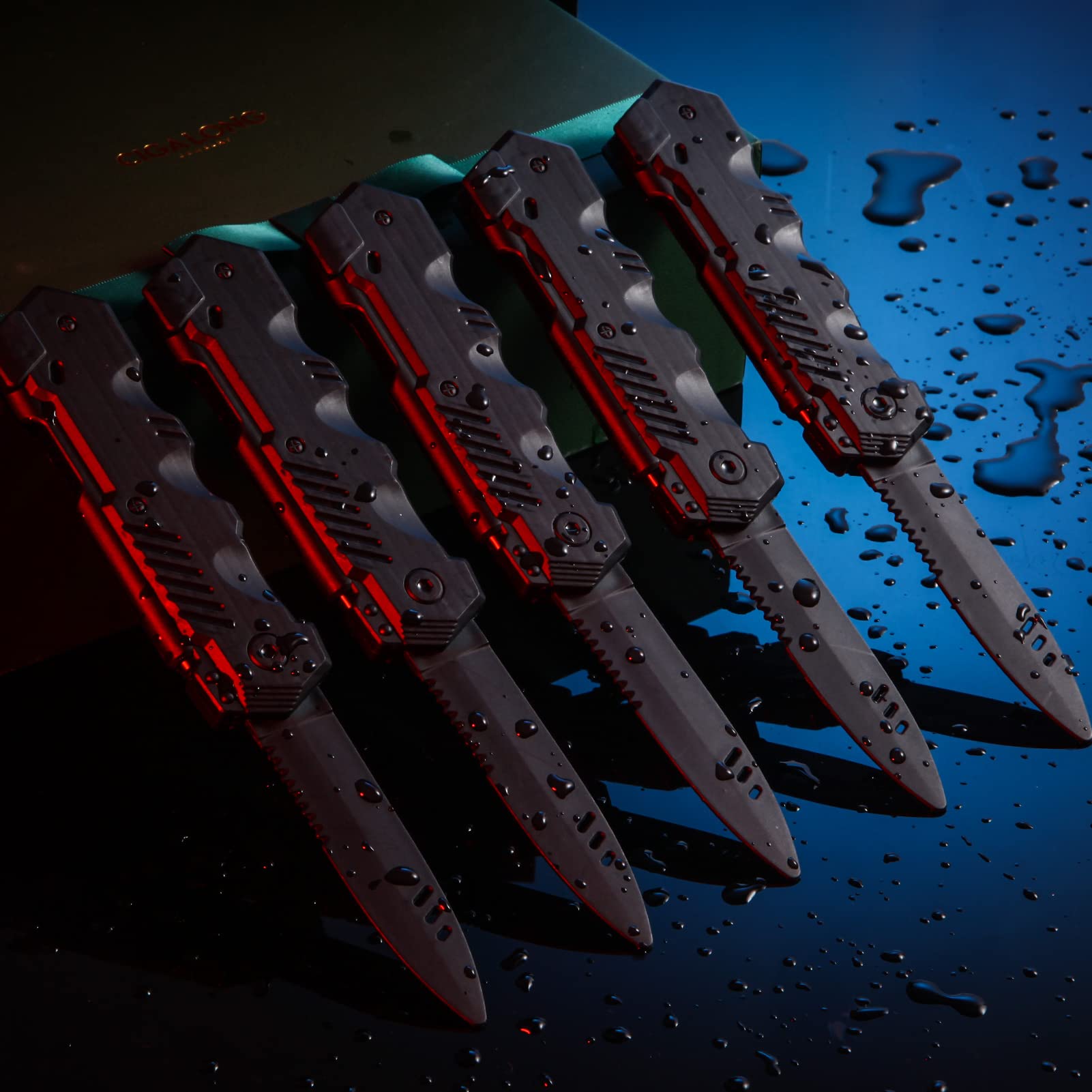 Juego de Cuchillos Retráctiles ZJoey Falsos de Plástico para Halloween 9 Unidades