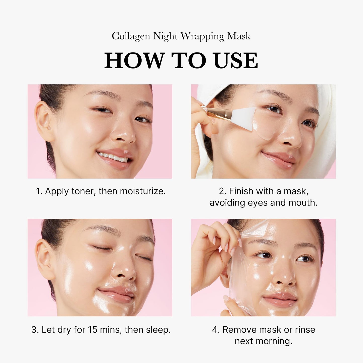 Medicube Paquete De Mascarilla Facial Peel Off Envoltura De Colágeno Durante La Noche - Elasticidad E Hidratación, Reduce La Flacidez Y Opacidad - Colágeno Hidrolizado Para Piel Brilla