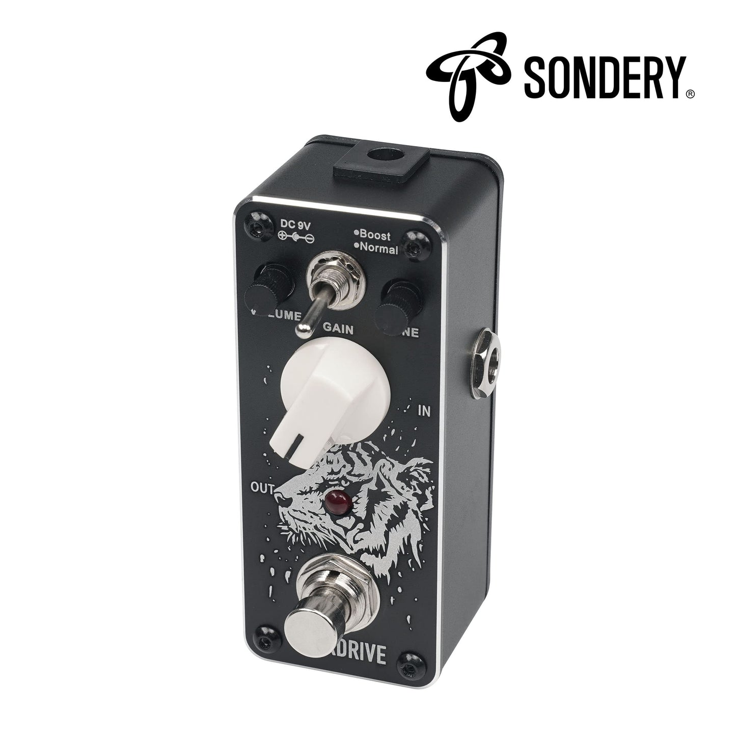 Pedal de Sobremarcha Sondery Rojo con 2 Modos de Impulso y True Bypass para Guitarras Eléctricas