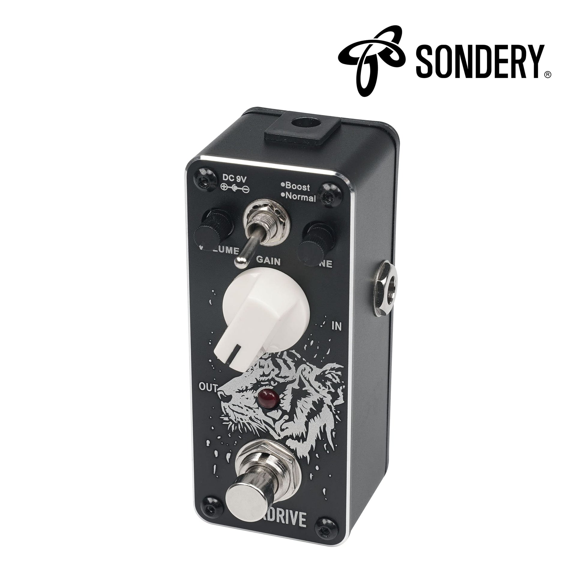 Pedal de Sobremarcha Sondery Rojo con 2 Modos de Impulso y True Bypass para Guitarras Eléctricas