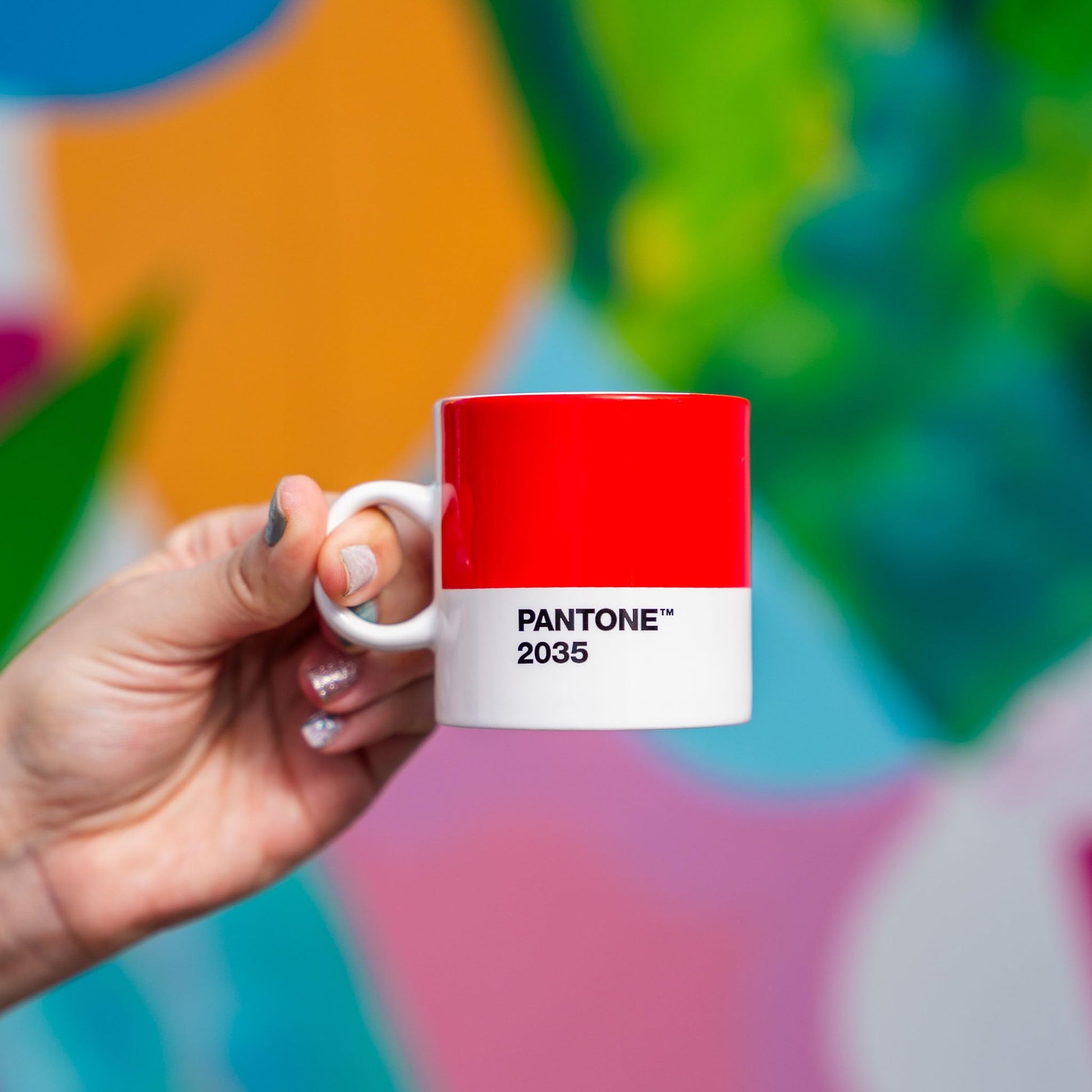 Taza de Café Pantone Rojo Porcelana Fina 120 ml