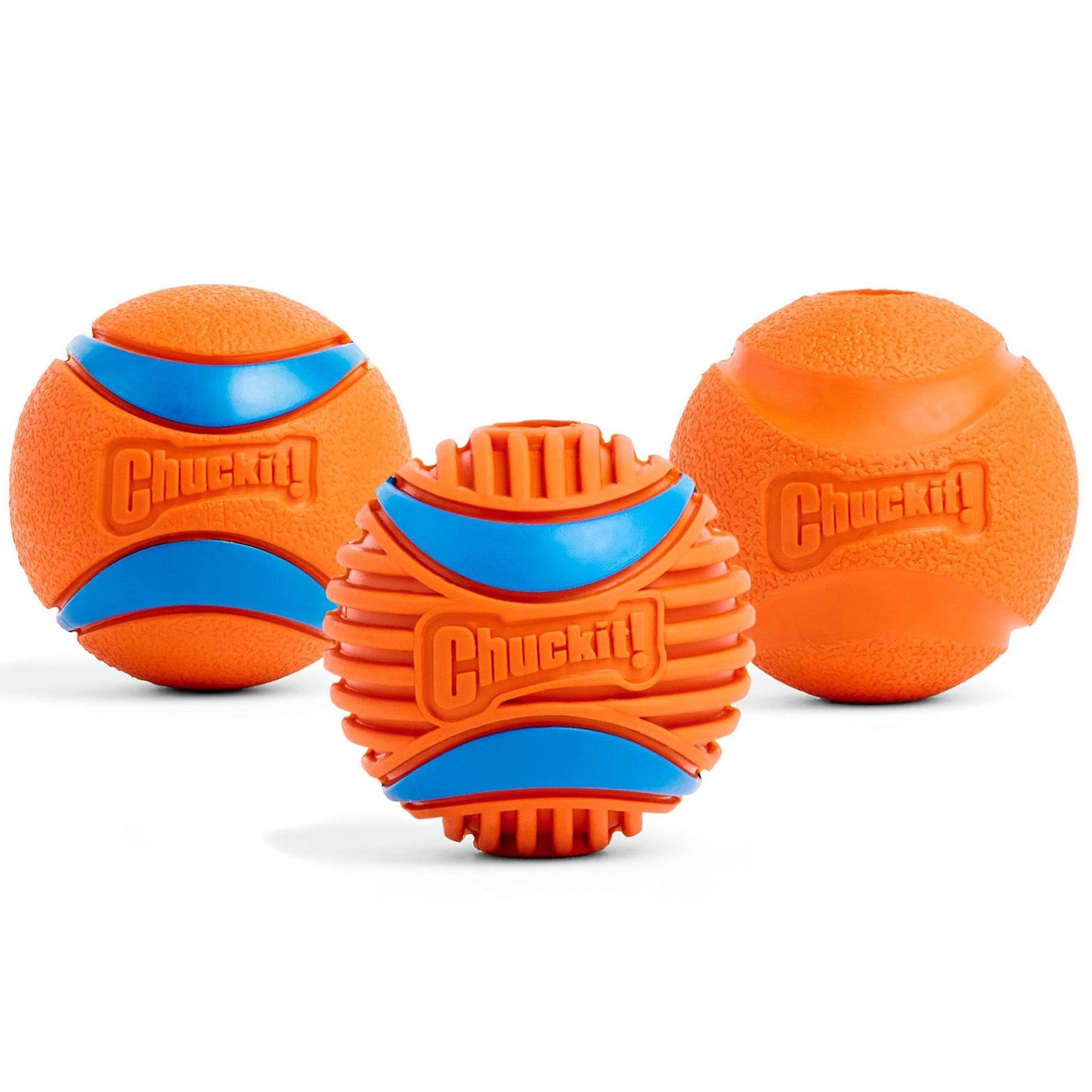Chuckit! Fetch Ball Medley, Mediano, Bola para Perro, Paquete de 3, Bolas Ultra, Fetch y Resistentes Incluidas