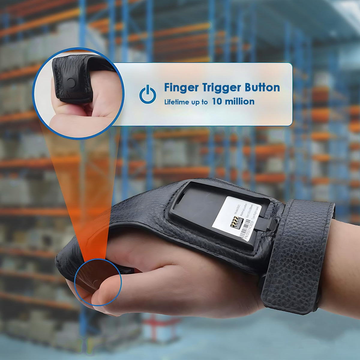 Escáner de Código de Barras Posunitech GS02 Negro 2D Portátil para Entornos Difíciles