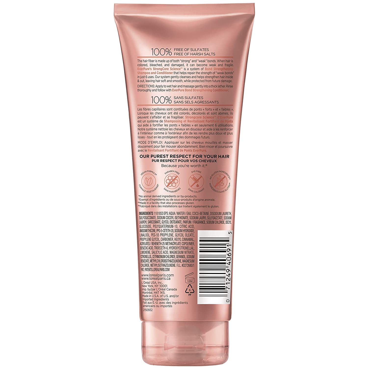 L'Oreal Paris Ever Pure Shampoo Bond Libre de Sulfatos 200ml + Serum Facial Anti Arrugas Acido Hialuronico Revitalift