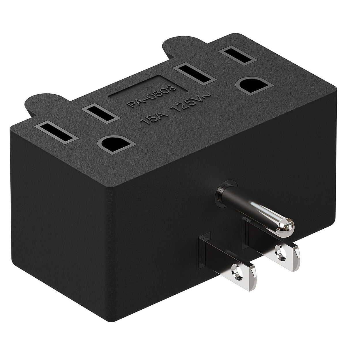 Adaptador de Corriente PA-0508 Negro de 90 Grados para Ahorro de Espacio