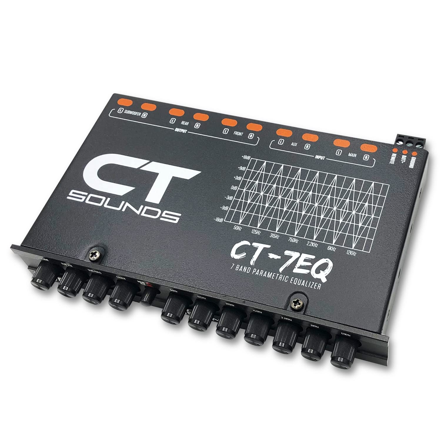 CT Sounds CT-7EQ - Ecualizador de audio paramétrico para coche de 7 bandas 1/2 DIN