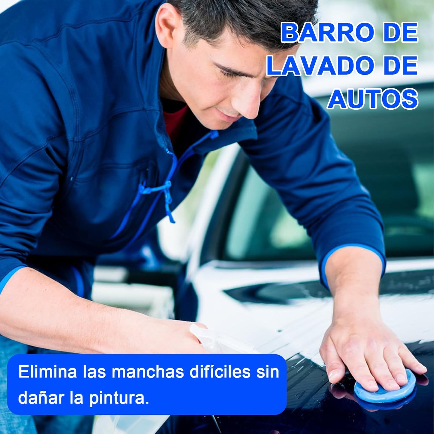 Arcilla Para Auto Car Magic Azul Reutilizable Sin Arañazos Para Limpieza De Detalles De Coche