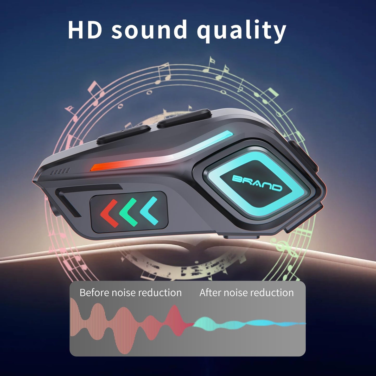 OBEST Auricular Bluetooth para Motocicleta con MicróFono, Micrófono Suave y Duro 2 en 1, Bluetooth 5.4 Intercomunicador, IPX8 a Prueba de Agua, Puede Conectar Dos Dispositivos Al Mismo Tiempo