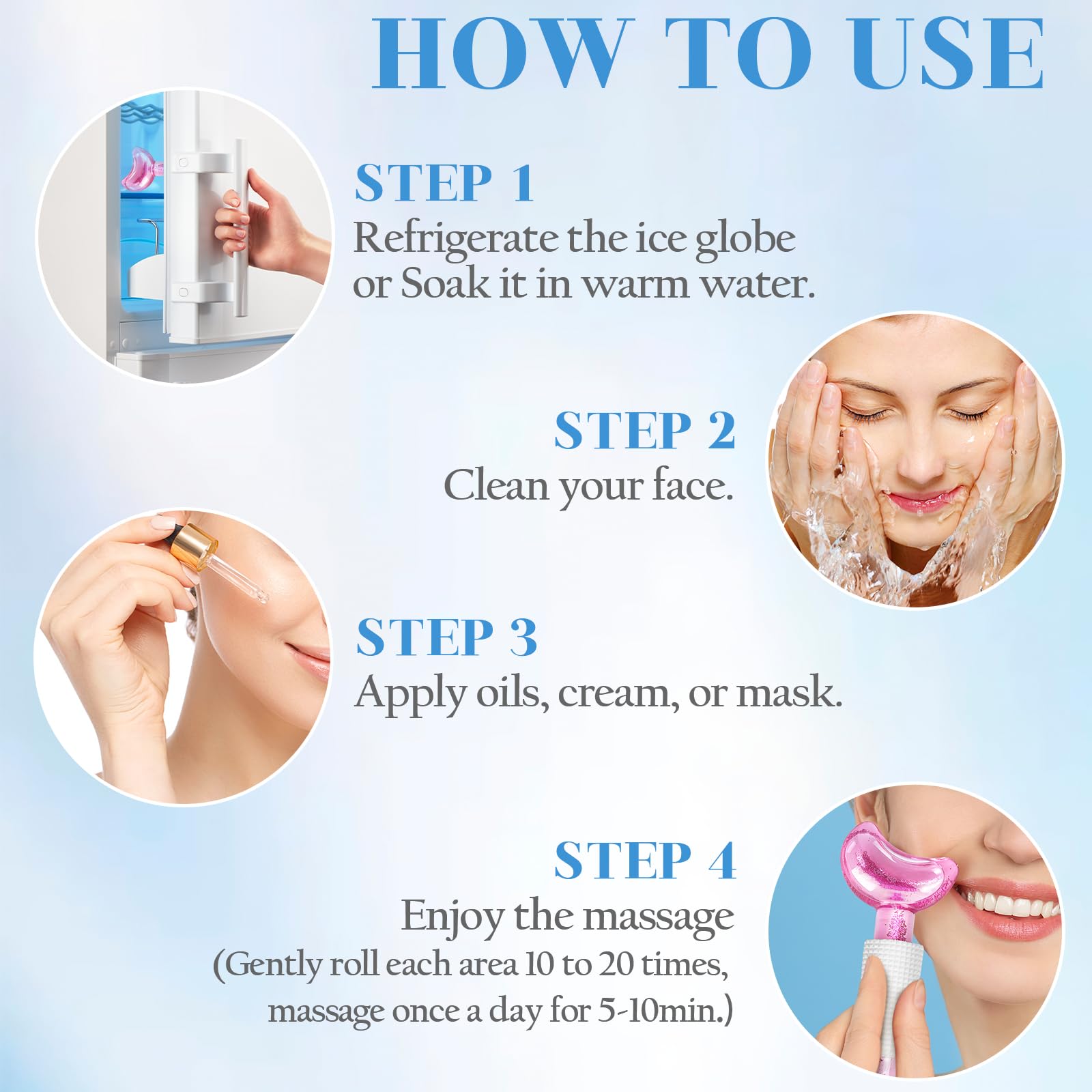 Regalos de Navidad para mujer: globos de hielo facial, idea de regalo para esposa, mamá, novia, madre, hermana, cumpleaños único para ella que tiene todo lo que quiere nada, masajeador facial, herramienta de belleza