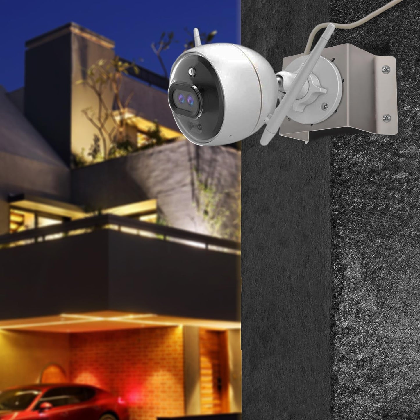 Soporte de Esquina WiTi en Acero Inoxidable para Cámara de Seguridad Tamaño Pequeño