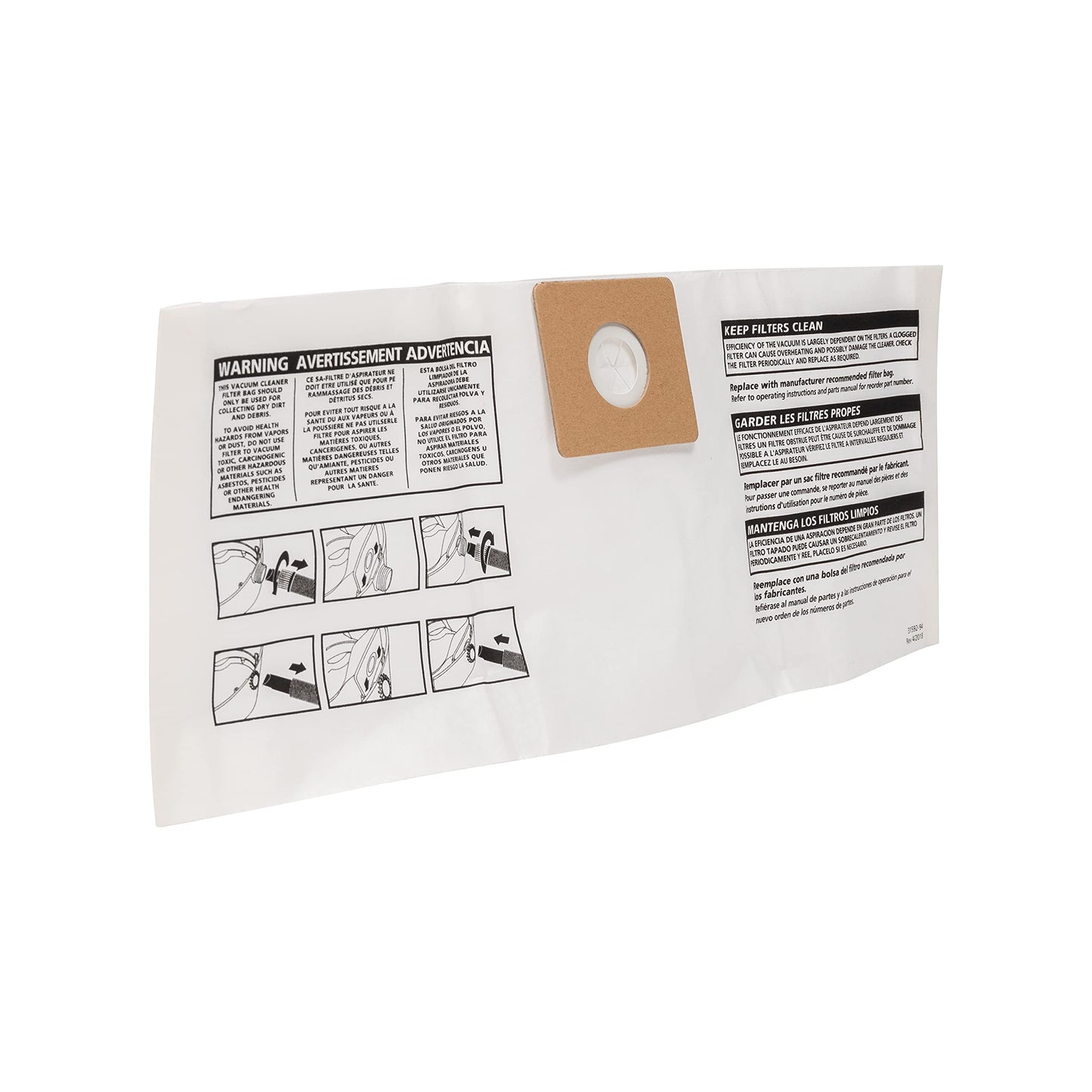 Bolsa de Colección Shop-Vac 90669 Galones para Aspiradora Paquete de 3