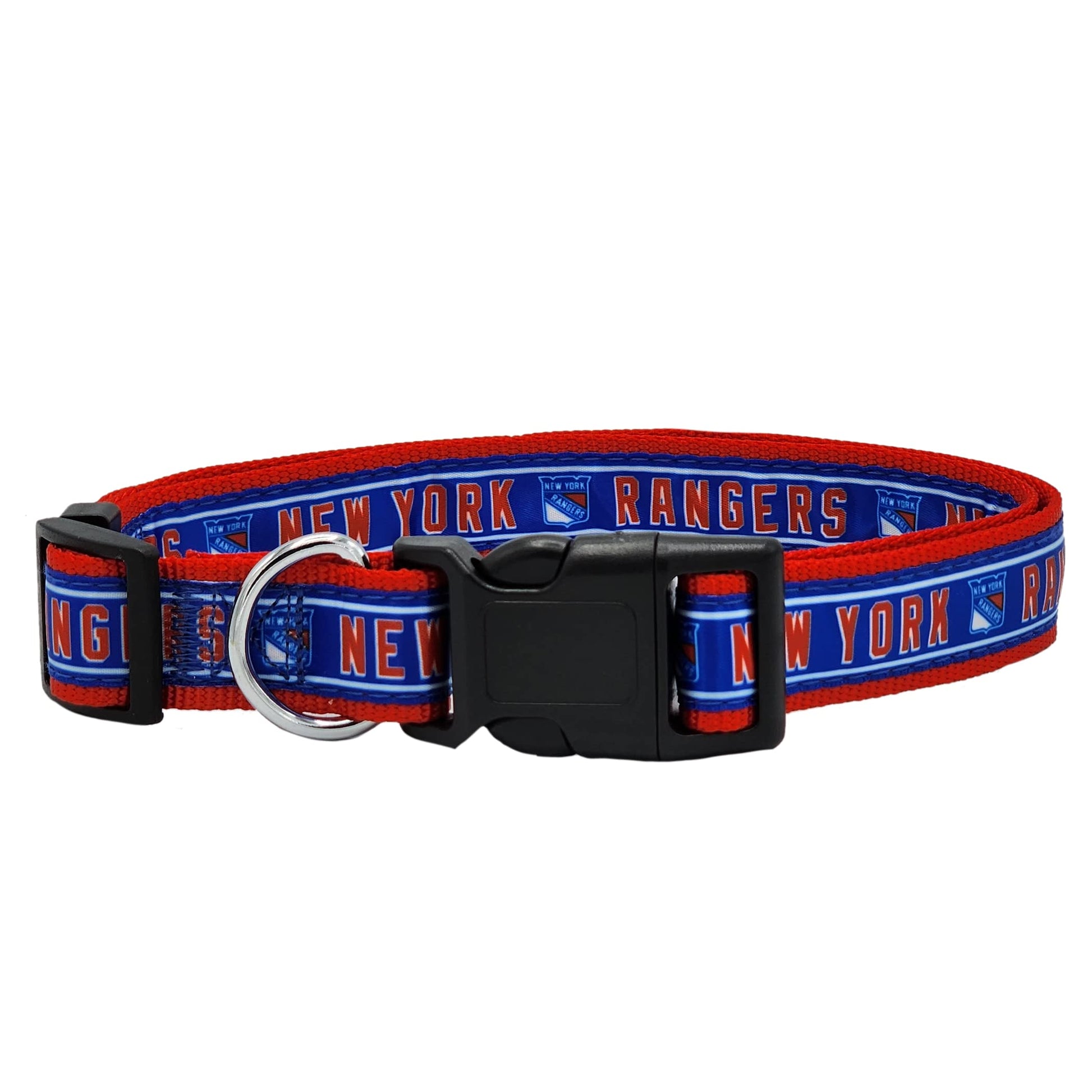 Collar NHL New York Rangers Azul Ajustable y con Estilo para Perros y Gatos