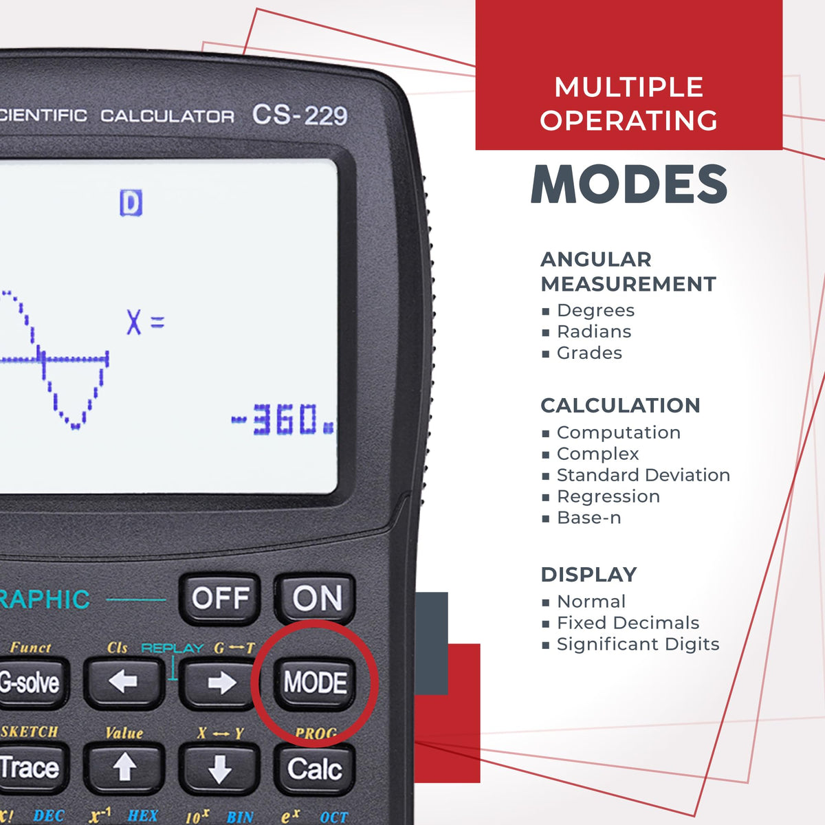 Calculadora Científica CATIGA con Funciones Gráficas para Estudiantes