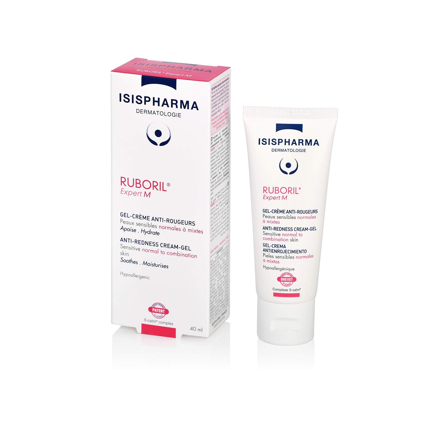 Isispharma Ruboril expert M 40 ml Tratamiento para pieles sensibles y/o Rosacea, para pieles sensibles con tendencia grasa