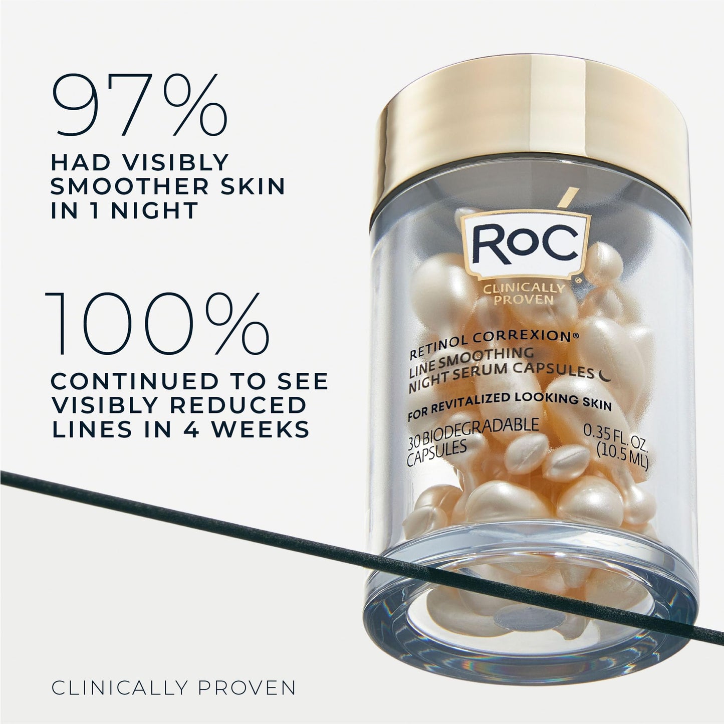 RoC Retinol Correxion Line Smoothing Night Retinol Serum, 30 Capsules